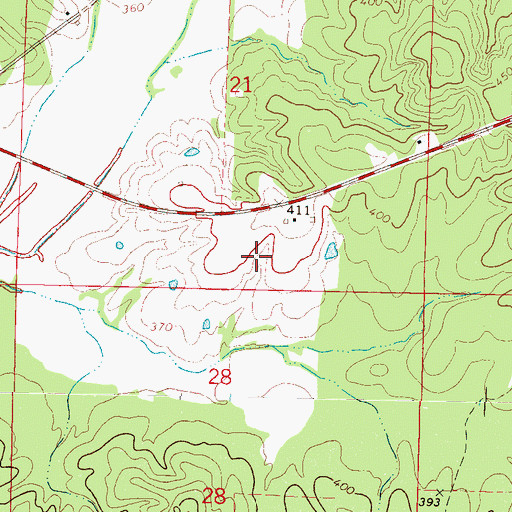 Topographic Map of Upper Toposhaw Structure Y-27-1 Dam, MS