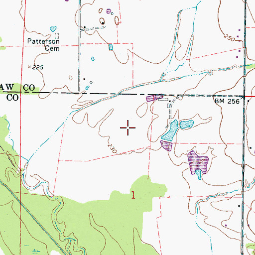 Topographic Map of Ingehosia Farms Lake Dam, MS