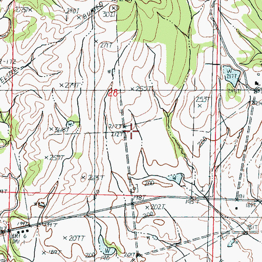 Topographic Map of Cooke Lake Dam, MS