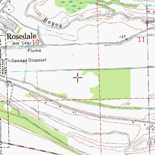 Topographic Map of Rosedale Sewage Lagoon Dam, MS