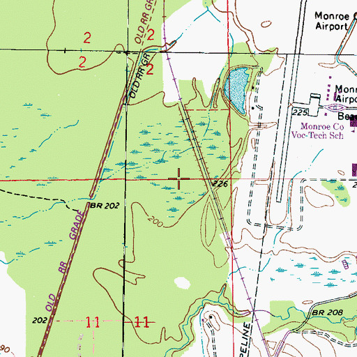 Topographic Map of Robert Williams Pond Dam, MS
