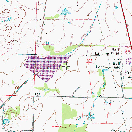 Topographic Map of Chuquatonchee Structure 19 Dam, MS
