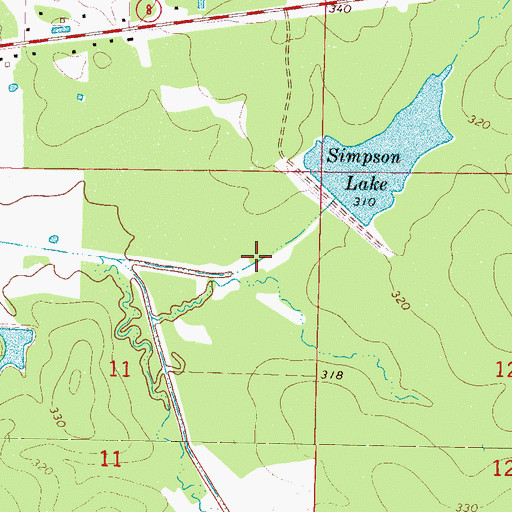 Topographic Map of Fair Watershed Y-24-1 Dam, MS