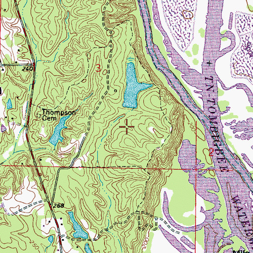 Topographic Map of H R Broadhead Pond Dam, MS