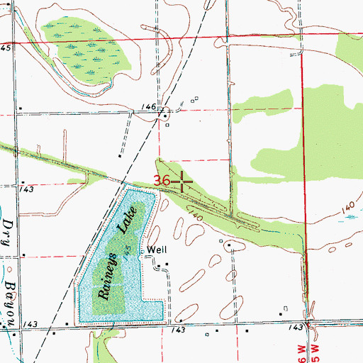 Topographic Map of Mound Bayou Recreation Lake Dam, MS