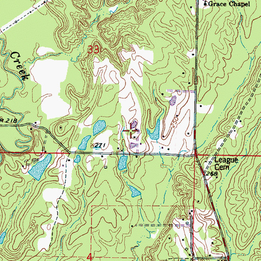 Topographic Map of Presbyterian Lake Dam, MS