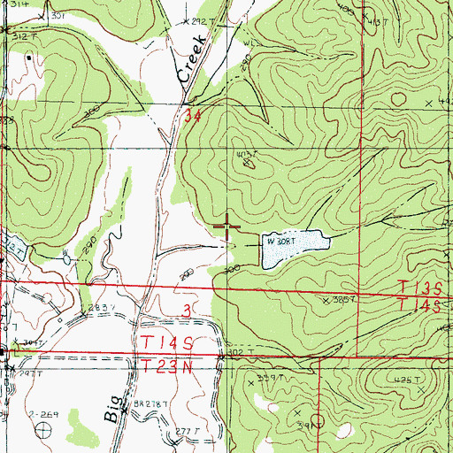 Topographic Map of Weyerhaeuser Lumber Company Lake Dam, MS
