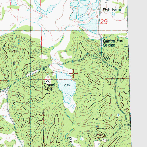 Topographic Map of Ascalmore Creek Structure Y-17a-11 Dam, MS