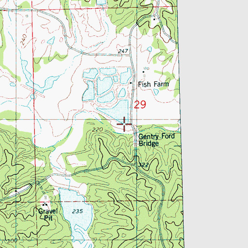 Topographic Map of Actman Catfish Ponds Dam, MS