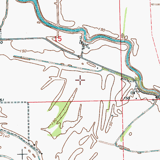 Topographic Map of Ernest Finley Pond Dam, MS