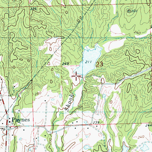Topographic Map of Ascalmore Creek Structure Y-17a-5 Dam, MS