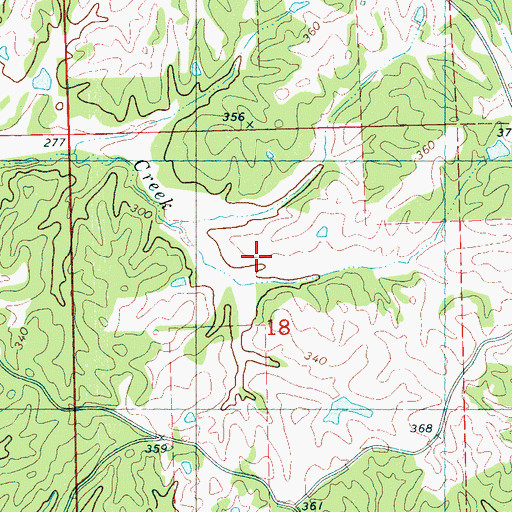 Topographic Map of James Lake Dam, MS