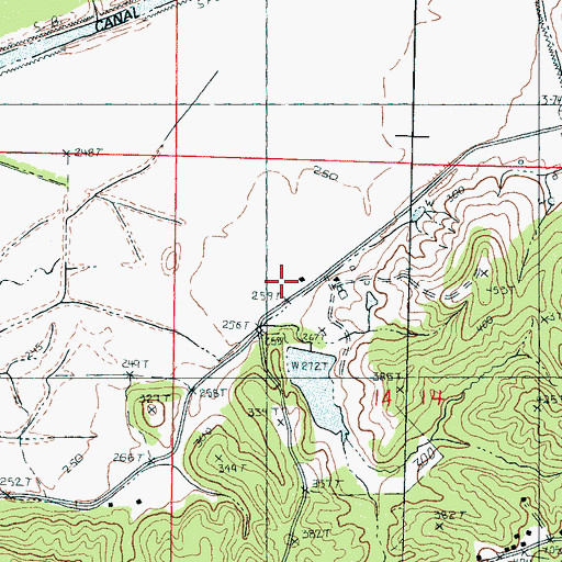 Topographic Map of Davis Lake Dam, MS