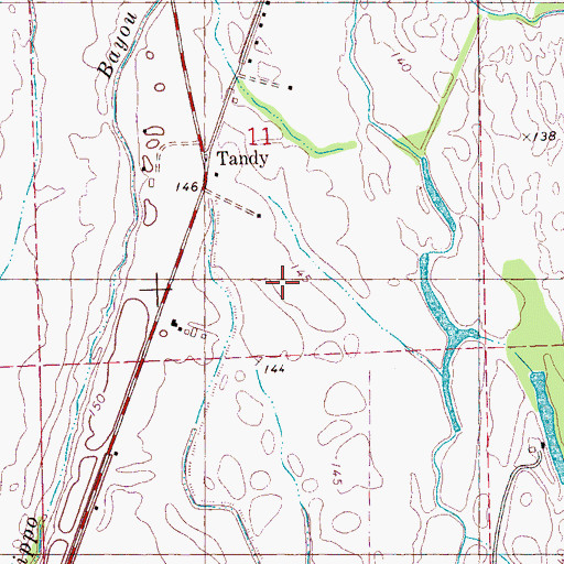 Topographic Map of Mark Simmons Lake Dam, MS