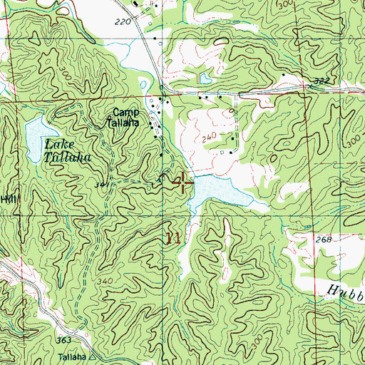 Topographic Map of Ascalmore Creek Structure Y-17a-73 Dam, MS
