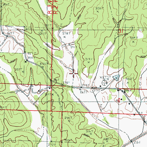 Topographic Map of Turkey Creek Structure Y-20-60 Dam, MS