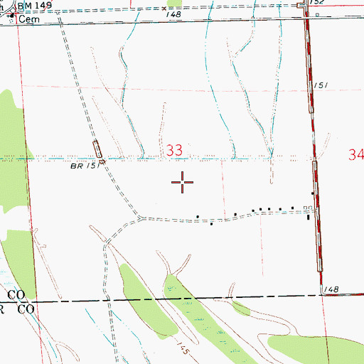 Topographic Map of Floyd Haney Pond Dam, MS