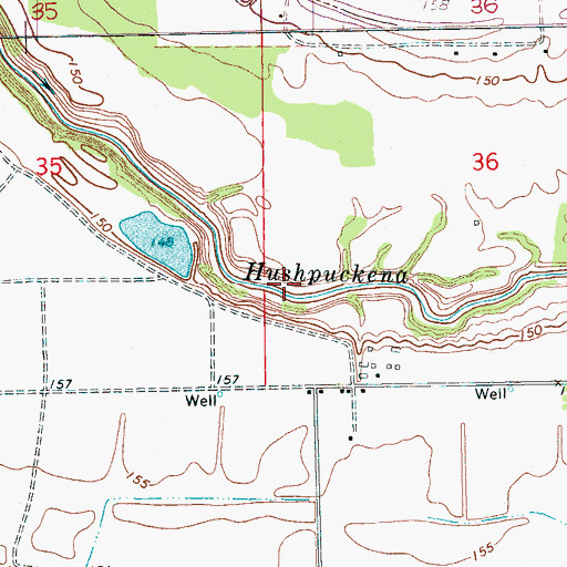 Topographic Map of Allendales Lake Dam, MS