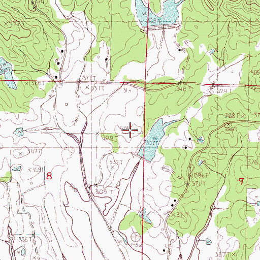 Topographic Map of Turkey Creek Watershed Y-20-72 Dam, MS