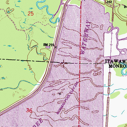Topographic Map of Pool B, MS