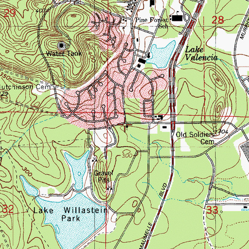 Topographic Map of First Baptist Church of Maumelle, AR