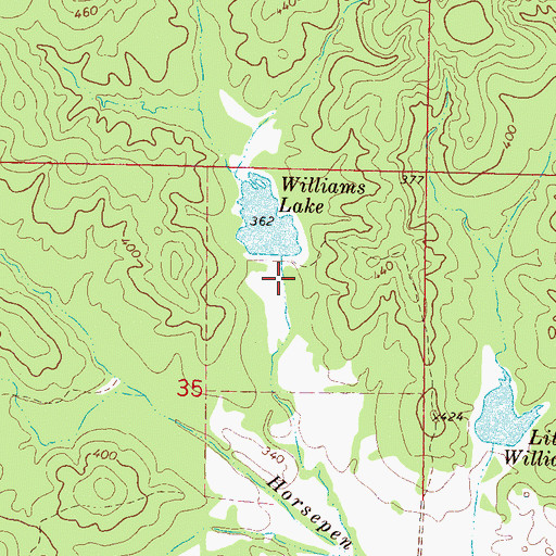 Topographic Map of Persimmon Creek Structure Y-21-2 Dam, MS