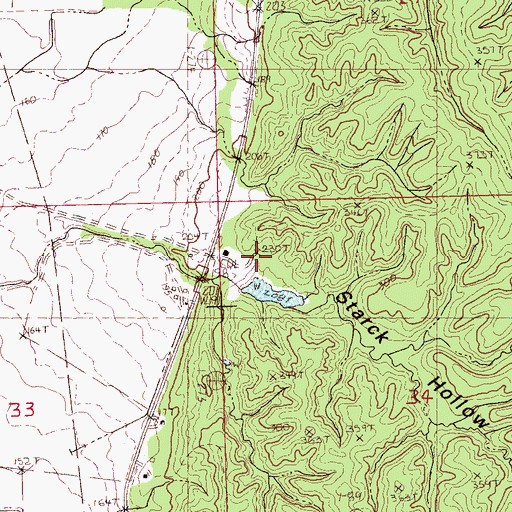 Topographic Map of Buntyn Creek Structure Y-16A-6 Dam, MS