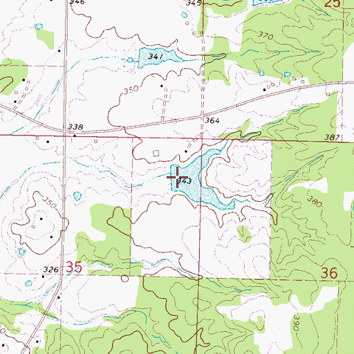 Topographic Map of Estate Lake Dam, MS