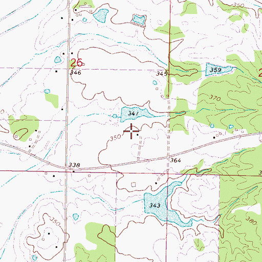 Topographic Map of Corper Lake Dam, MS