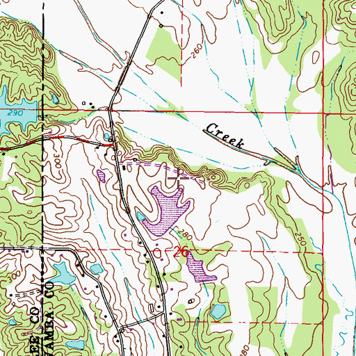 Topographic Map of E B Rogers Lake Dam, MS