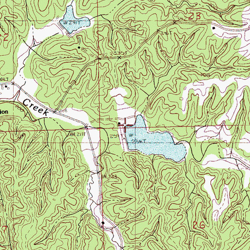 Topographic Map of Buntyn Creek Structure Y-16A-1 Dam, MS