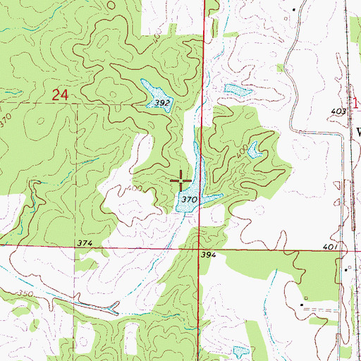 Topographic Map of Skuna River Structure Y-22-9 Dam, MS