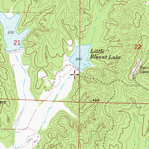Topographic Map of Persimmon Creek Structure Y-21-30 Dam, MS