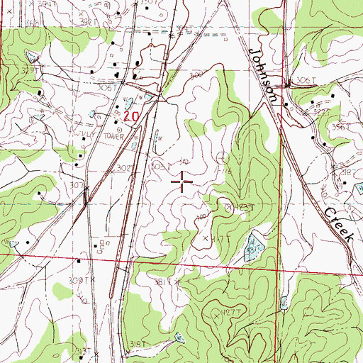 Topographic Map of Walker Lake Dam, MS
