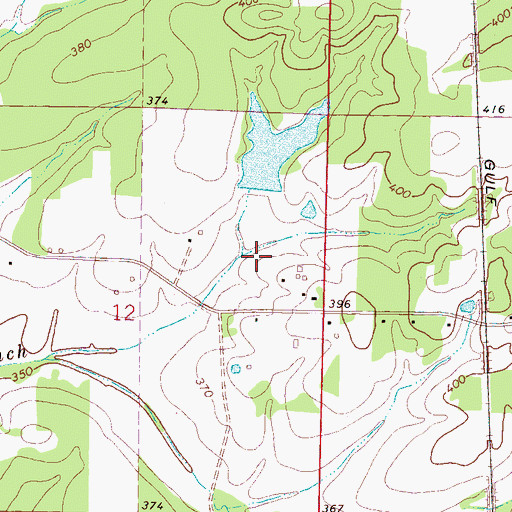 Topographic Map of Walls Lake Dam, MS