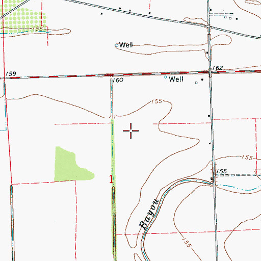 Topographic Map of Tony Sabravati Lake Dam, MS
