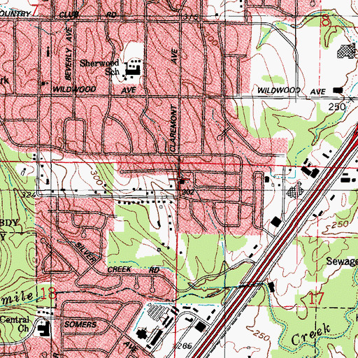 Topographic Map of First Church of Christ Scientist, AR
