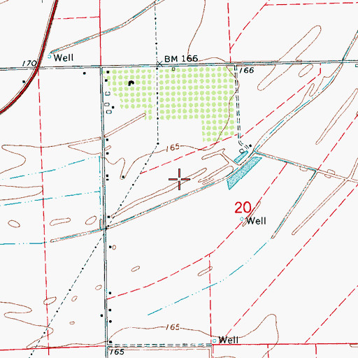 Topographic Map of Harold Simmons Lake Dam, MS