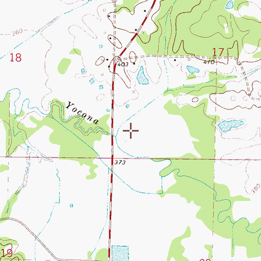 Topographic Map of Andersons Lake Dam, MS