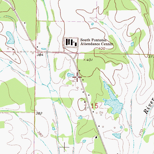 Topographic Map of Newells Lake Dam, MS