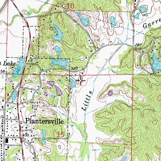 Topographic Map of Sewage Disposal Pond Number 2 Dam, MS