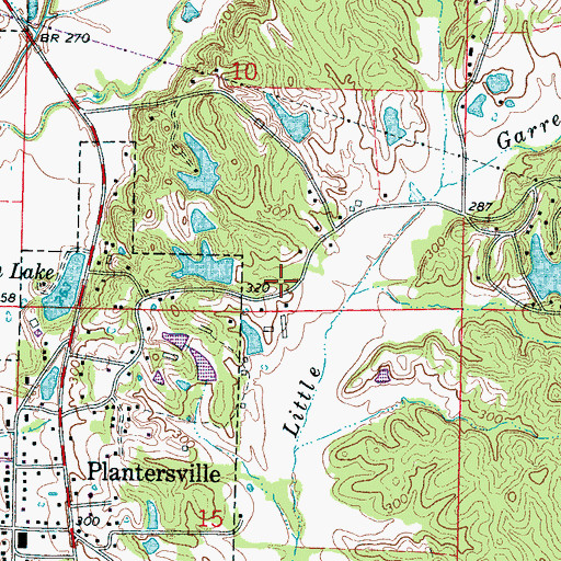 Topographic Map of Sewage Disposal Pond Number 1 Dam, MS