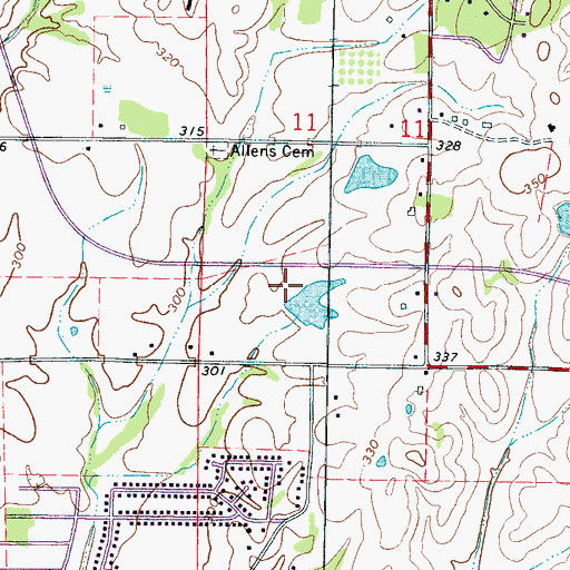 Topographic Map of Fred Anderson Dam, MS