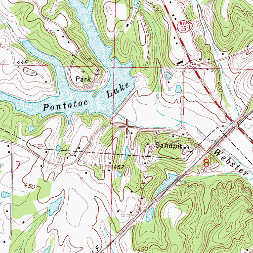 Topographic Map of Chiwapa Structure 3 Dam, MS