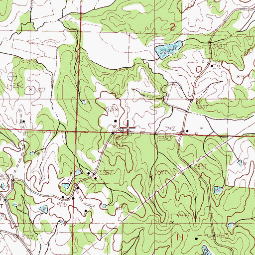 Topographic Map of Long Creek Watershed Y-11a-24 Dam, MS