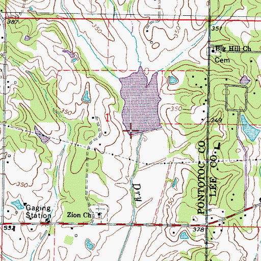 Topographic Map of Chiwapa Struture 29 Dam, MS