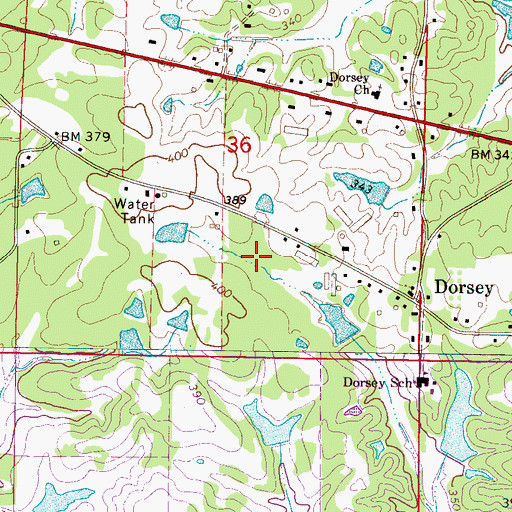 Topographic Map of Jim York Pond Dam, MS