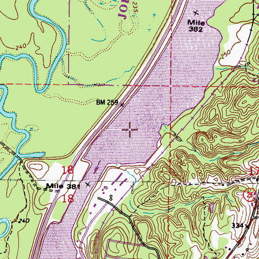 Topographic Map of Pool C, MS