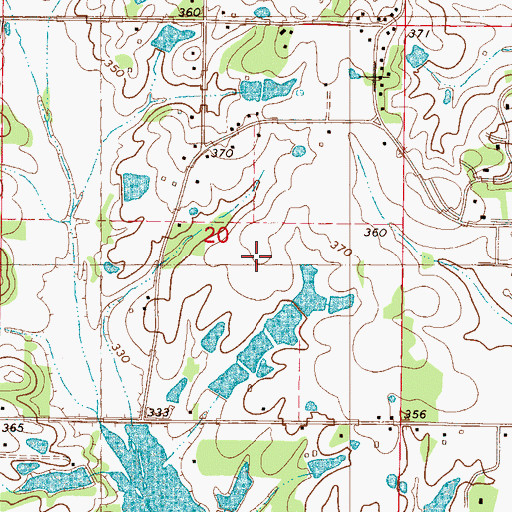 Topographic Map of George Sims Lake Dam, MS