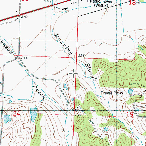 Topographic Map of J H McGee Pond Dam, MS